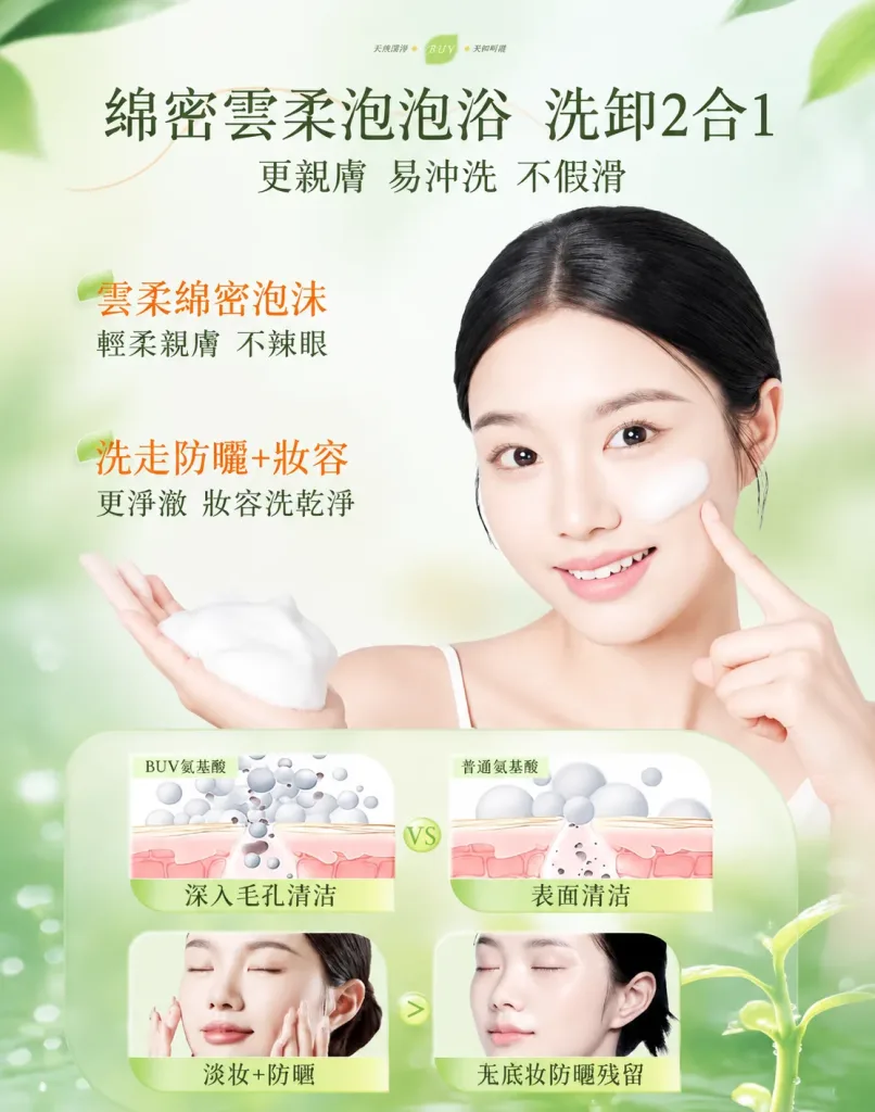 🍃 BUV 綠泥控油深層清潔洗面乳 🍃 ✨ 告別大油田!還你一整天的清爽呼吸肌 ✨ 你是不是也常覺得臉上油光滿面、黑頭粉刺拔了又長?😰 那是因為毛孔在向你發出求救訊號啦!📢 這款 BUV 綠泥洗面乳 專為「油痘肌、混合肌」量身打造,結合了天然綠泥的強大吸附力,深層清潔不緊繃,洗出掐出水來的透亮好膚質!💦 - 11