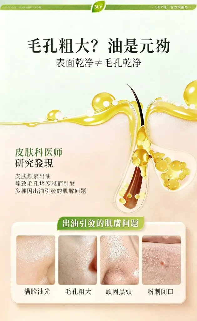 🍃 BUV 綠泥控油深層清潔洗面乳 🍃 ✨ 告別大油田!還你一整天的清爽呼吸肌 ✨ 你是不是也常覺得臉上油光滿面、黑頭粉刺拔了又長?😰 那是因為毛孔在向你發出求救訊號啦!📢 這款 BUV 綠泥洗面乳 專為「油痘肌、混合肌」量身打造,結合了天然綠泥的強大吸附力,深層清潔不緊繃,洗出掐出水來的透亮好膚質!💦 - 4